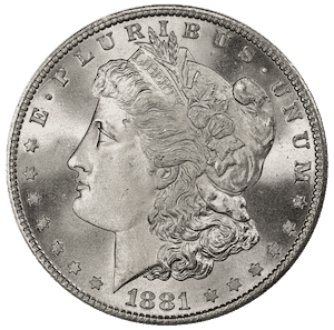 Silver Morgan Dollar Head