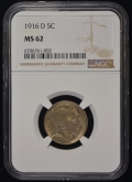 1916-D PCGS MS 62 5c Buffalo Nickel 5c