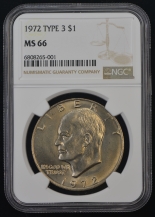 1972 Type 3 MS 66 NGC United States Eisenhower (Ike) Dollar
