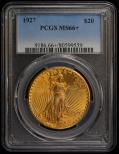 1927 MS 66+ PCGS $20 Saint Gaudens Double Eagle
