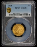 1913 PCGS MS 65+ $5 Indian Head Gold Piece